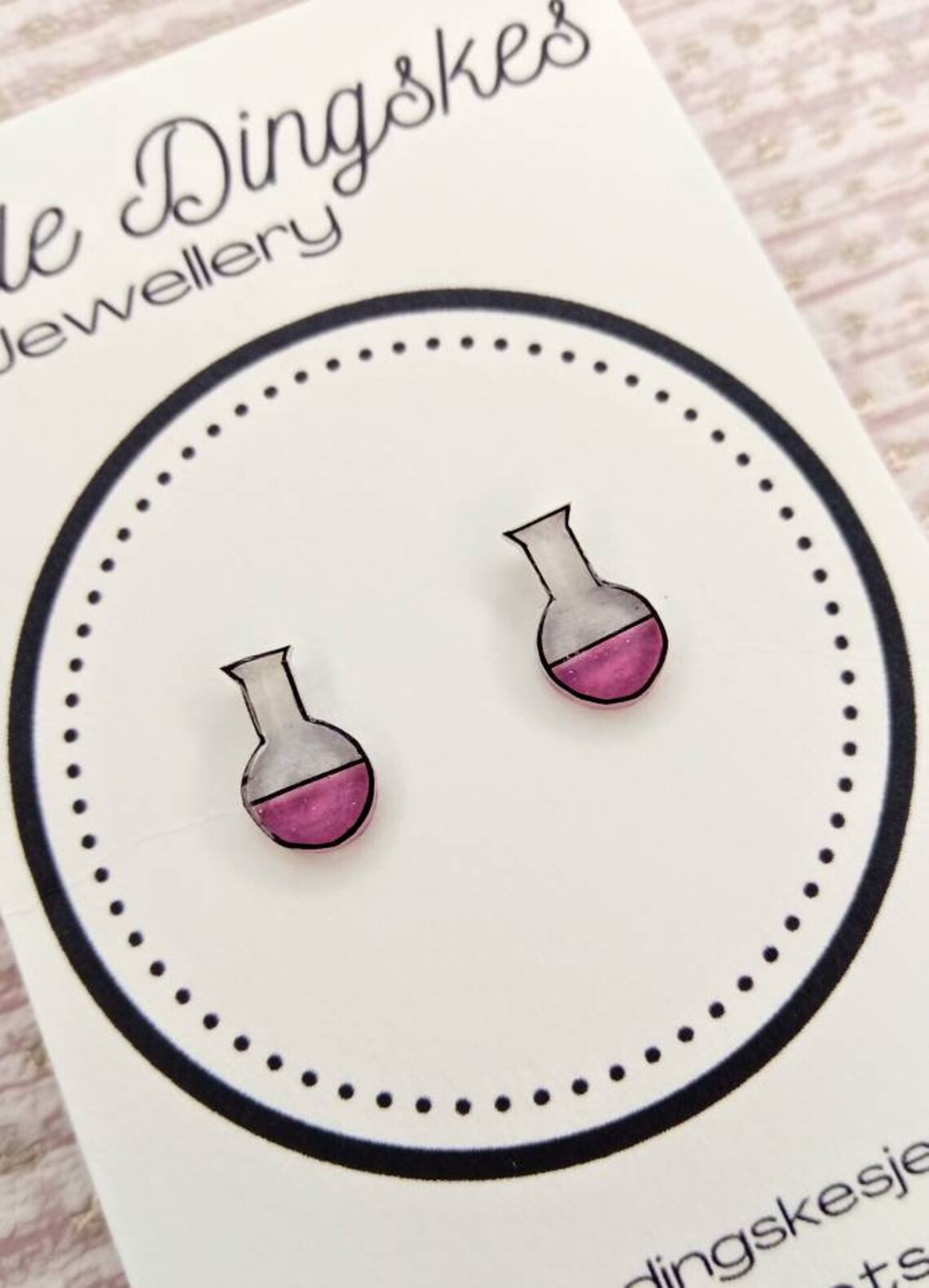 Conical Flask Earrings Chemistry Flask Earrings Science Etsy UK