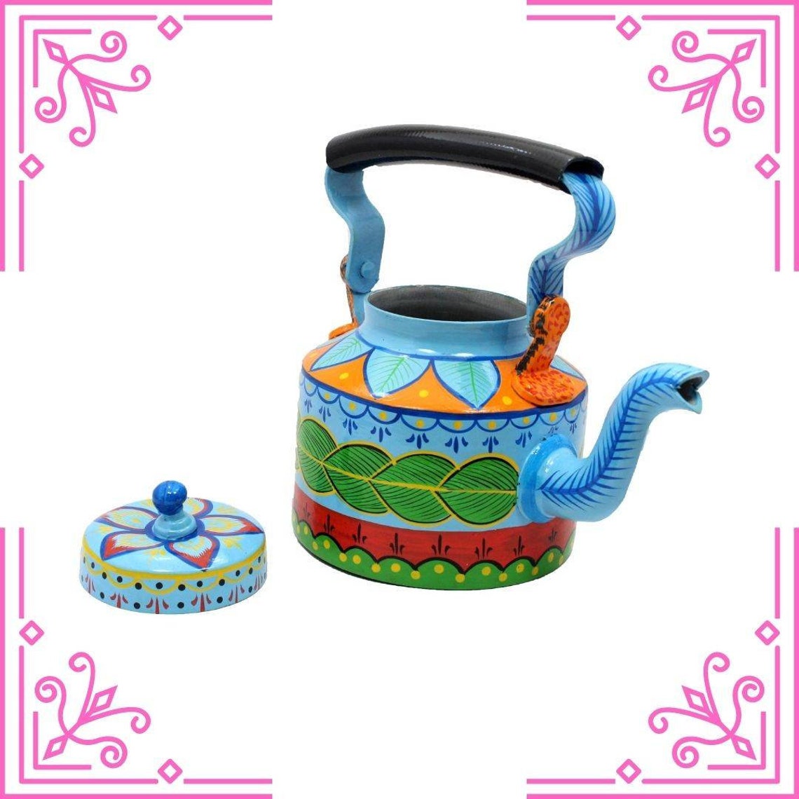 Hand Painted Indian Chai Kettle Etsy