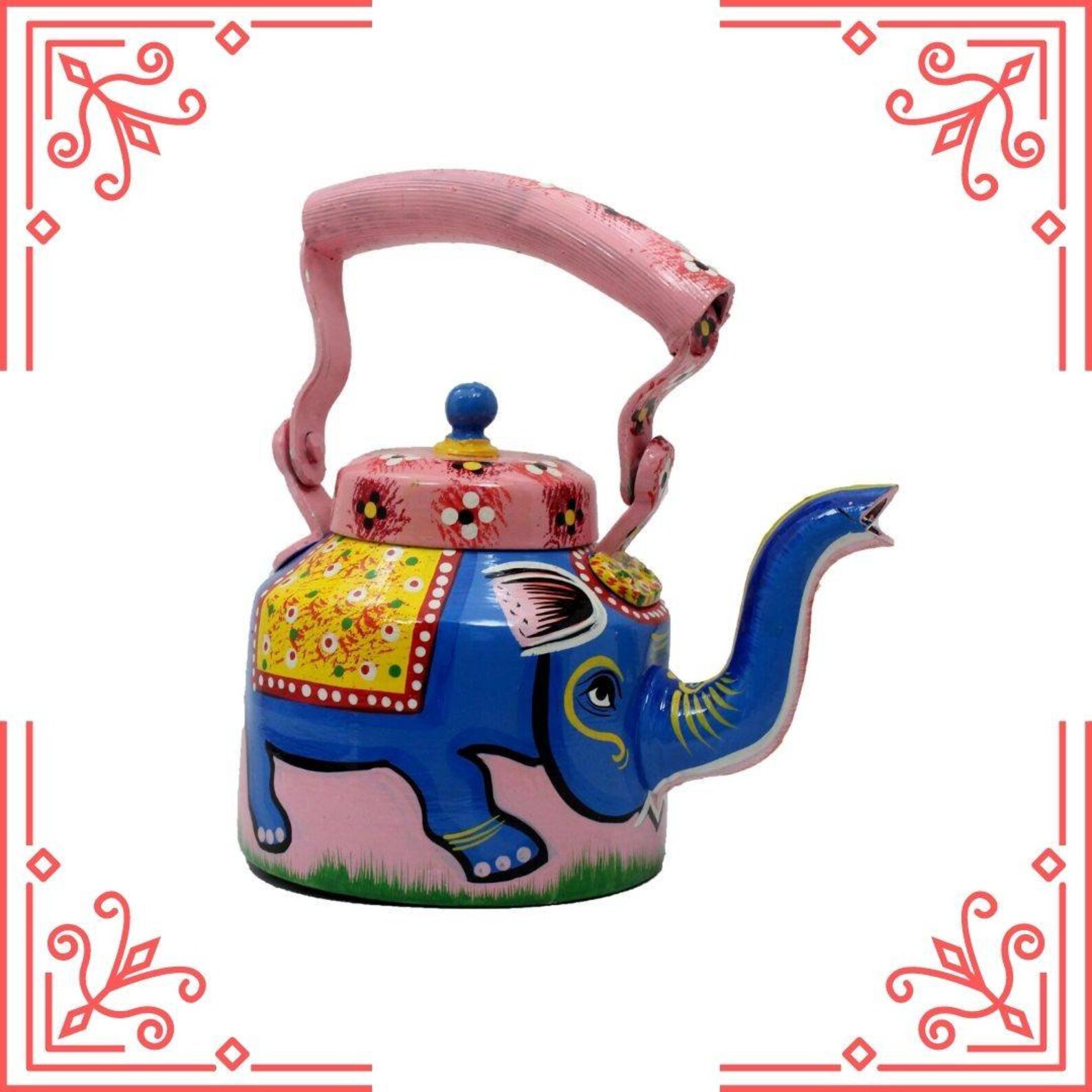 Hand Painted Indian Chai Kettle Etsy
