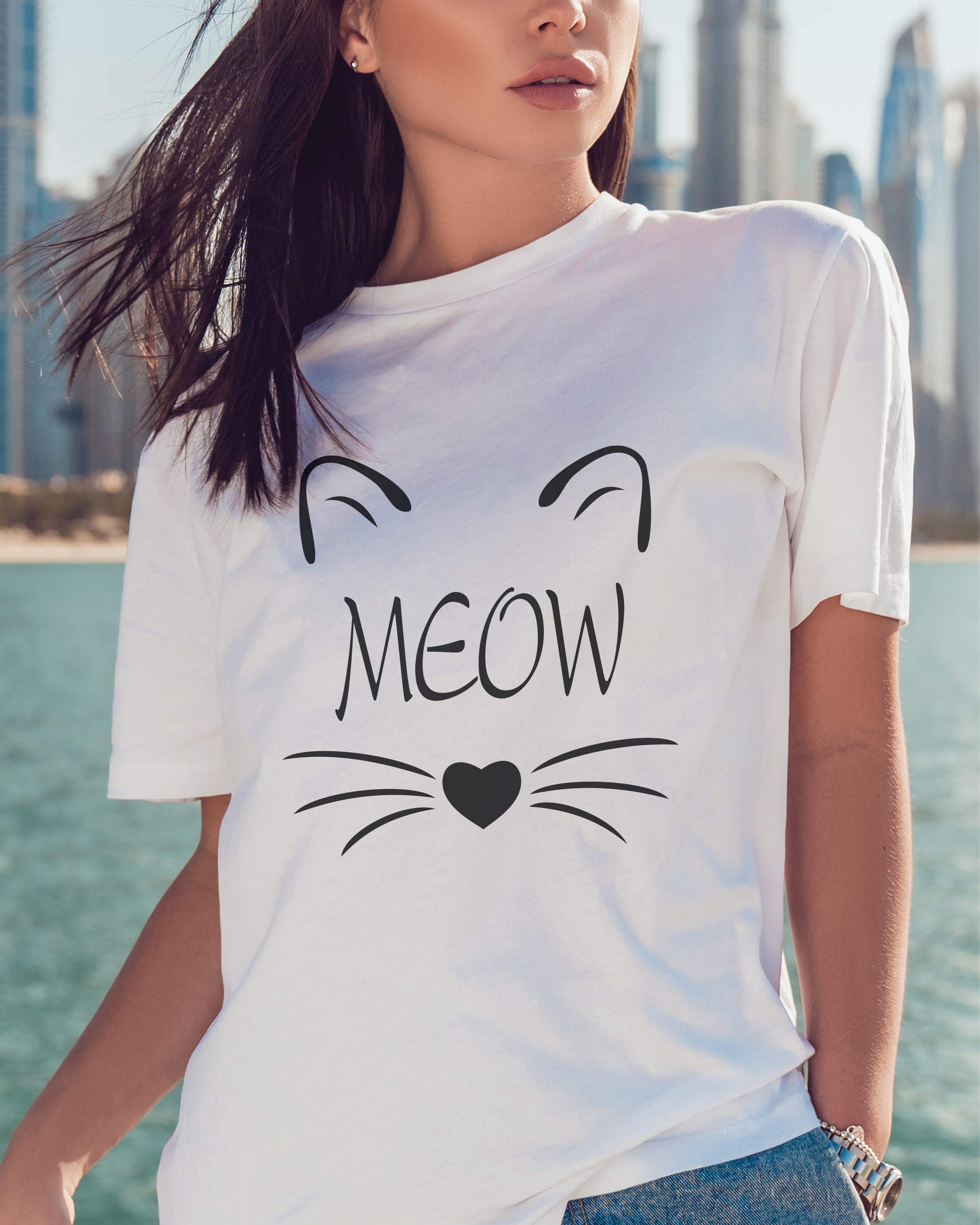 Meow tee top