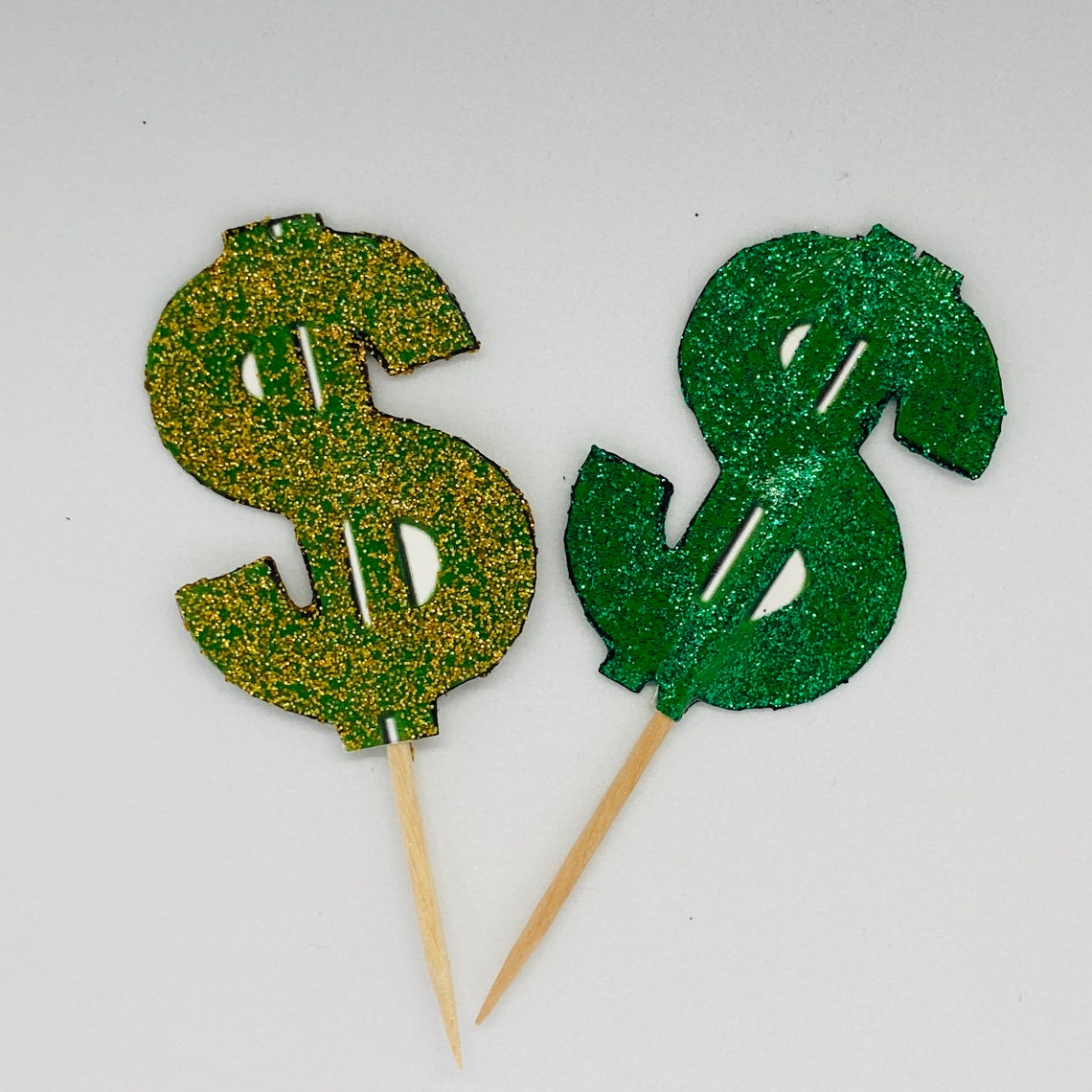 Dollar sign cupcake topper Dollar sign cupcake pick Money Etsy