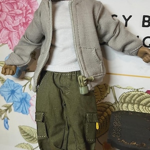 dollhouse miniature hoodie 1/12 scale hoodie zippered sweatshirt for Phicen 6 inch doll men’s clothes soldier sweatshirt miniature men&#39;s