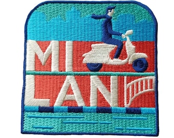 Écusson de voyage Milan Italie brodé à repasser à coudre sur badge souvenir