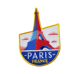 Paris France 3&quot; Travel Patch Embroidered Iron on Sew on Badge Souvenir City Flag Country French Eiffel Tower