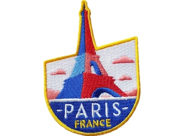 Viva La France Paris Iron on Patch 3.5 Inch Embroidered Trekking Travel Badge Souvenir