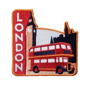 London, England Travel Patch Embroidered Iron on Sew on Badge Souvenir