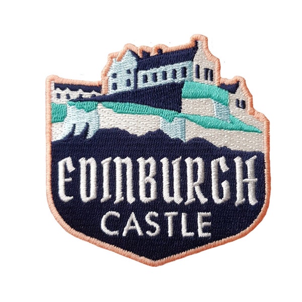 Edinburgh Castle Scotland Travel Patch Embroidered Iron on Sew on Badge Souvenir Country