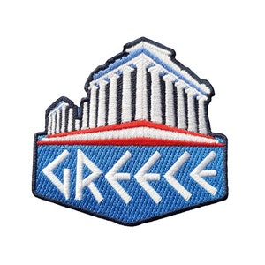 Greece Travel Patch Embroidered Iron on Sew on Badge Souvenir Country City