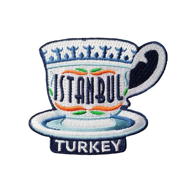 Istanbul Turkey Travel Patch Embroidered Iron on Sew on Badge Souvenir