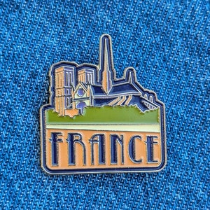 Épinglette de voyage France 2,5 cm, émail doux, métal doré, style, broche, revers, épingles, alliage, voyage, cadeau, haut, insigne
