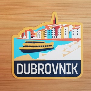 Dubrovnik, Croatie, Autocollant vinyle, Journal de voyage, Autocollant de bagages, Ordinateur portable, Carnet, Journal, Cadeau, Valise, Imperméable à l’eau, Scrapbook, Casque,