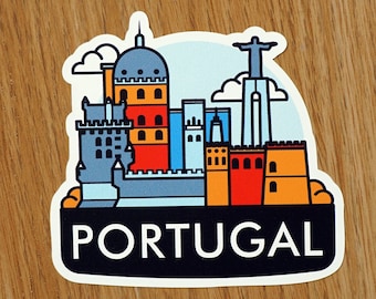 Portugal Vinyl Sticker, Decal, Luggage, Laptop, Notebook, Journal, Gift, Suitcase, Waterproof, Scrapbook, Helmet, Car, Flag, Holiday, Diary