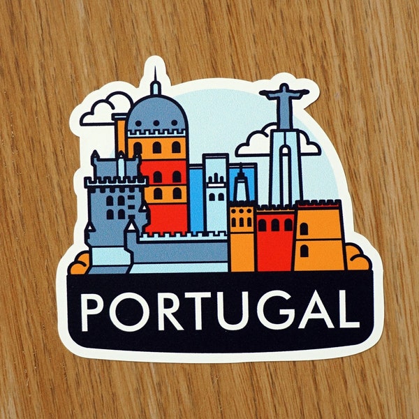 Portugal Vinyl Sticker, Decal, Luggage, Laptop, Notebook, Journal, Gift, Suitcase, Waterproof, Scrapbook, Helmet, Car, Flag, Holiday, Diary