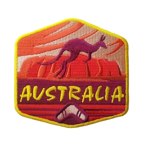 Australia Travel Patch Embroidered Iron on Sew on Badge Souvenir