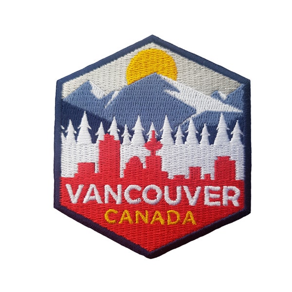 Vancouver, Canada Travel Patch Embroidered Iron on Sew on Badge Souvenir