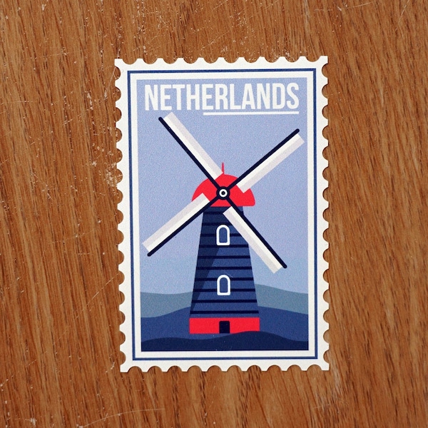 Netherlands Vinyl Sticker Decal, Scrapbook, Waterbottle, Luggage, Laptop, Notebook, Journal, Gift, Waterproof, Diary, Flag, Holiday,