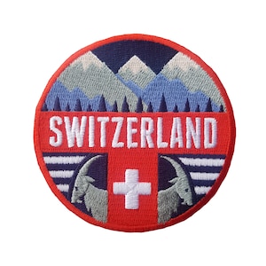 Écusson de voyage en Suisse brodé, fer à coudre, insigne souvenir