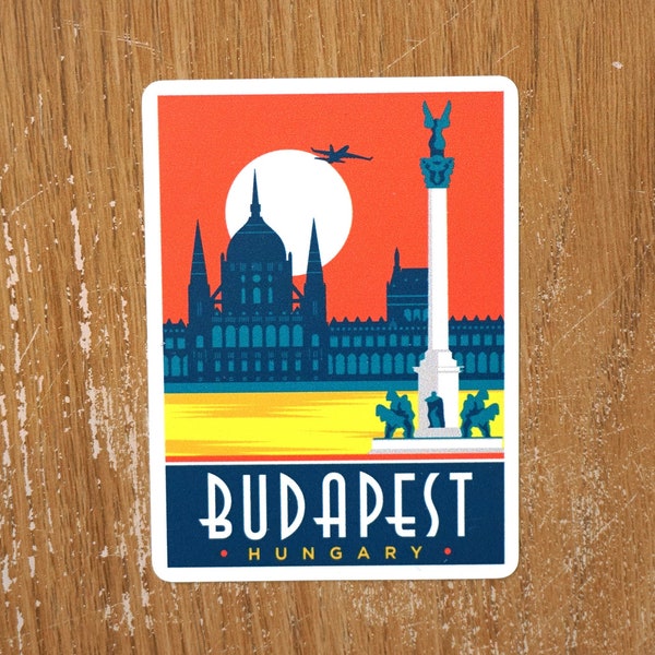 Budapest Hungary Vinyl Sticker Decal, Scrapbook, Water bottle, Luggage, Laptop, Notebook, Journal, Gift, Waterproof, Diary, Flag, Holiday,