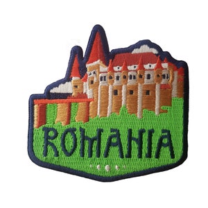 Écusson de voyage Roumanie brodé à repasser à coudre sur un insigne souvenir