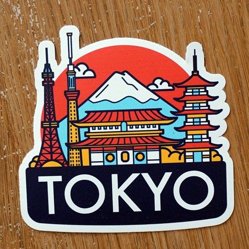Tokyo Japan Vinyl Sticker Decal Luggage Laptop Notebook Etsy