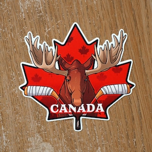 Canadá Vinilo Pegatina Calcomanía Equipaje Laptop Notebook Journal Gift Suitcase Waterproof Scrapbook Helmet Car Flag Holiday Vacation Badge