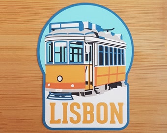 Lisbon, Portugal, Vinyl Sticker, Travel Diary, Luggage Decal, Laptop, Notebook, Journal, Gift, Suitcase, Waterproof, Scrapbook, Helmet, Car
