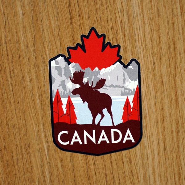 Canada Vinyl Sticker, Decal, Luggage, Laptop, Notebook, Journal, Gift, Suitcase, Waterproof, Scrapbook, Helmet, Car, Flag, Holiday, Diary