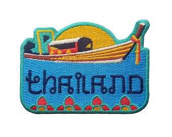 Thaïlande Patch de voyage brodé thermocollant à coudre sur badge souvenir