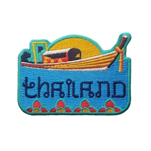 Thailand Travel Patch Embroidered Iron on Sew on Badge Souvenir Flag Country City