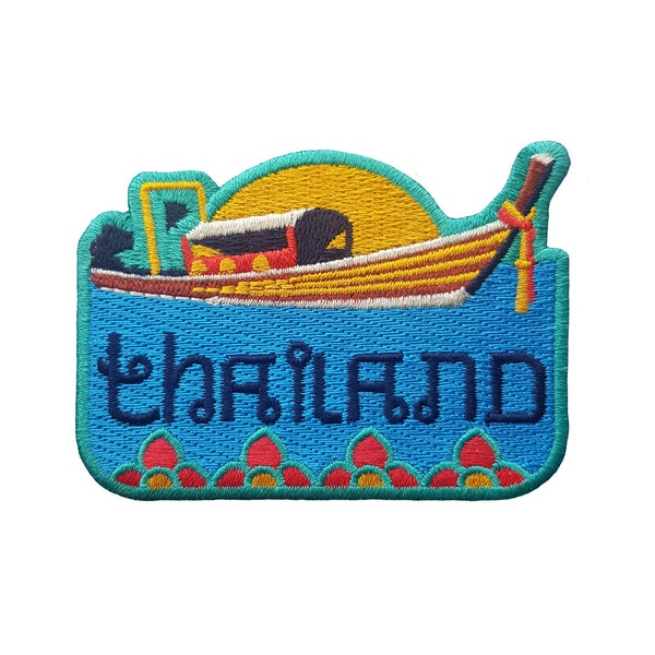 Thailand Travel Patch Embroidered Iron on Sew on Badge Souvenir