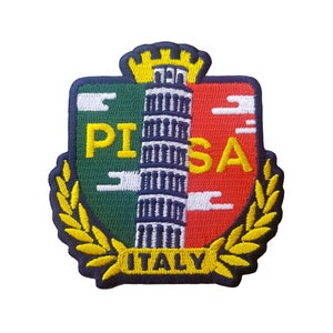 Pisa, Italy Travel Patch Embroidered Iron on Sew on Badge Souvenir