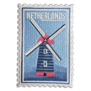 Netherlands 3&quot; Travel Patch Embroidered Iron on Sew on Badge Souvenir Applique Motif City Flag Country