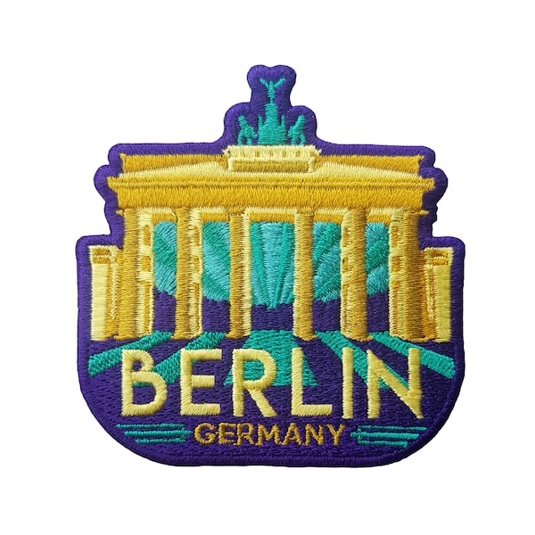 Patch de voyage Berlin Allemagne 3" brodé fer à coudre insigne souvenir