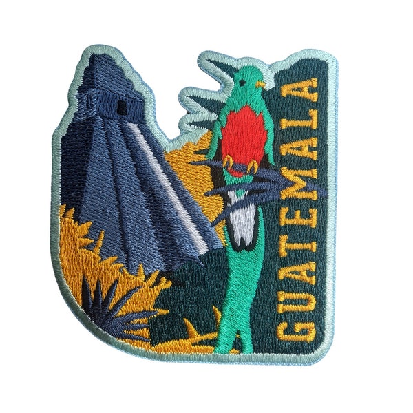 Guatemala Travel Patch Embroidered Iron on Sew on Badge Souvenir Applique Motif Flag City Country