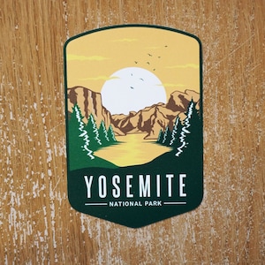 Yosemite National Park USA Vinyl Sticker Decal, Scrapbook, Water bottle, Luggage, Laptop, Notebook, Journal, Gift, Waterproof, Diary, Flag