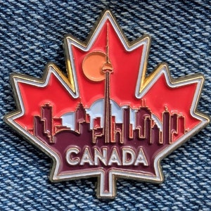 Épinglette de voyage Canada 1,25 po., émail doux, métal doré, style, broche, revers, épingles, alliage, voyage, pays, drapeau, insigne