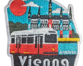 Vienna Austria 3" Travel Patch Embroidered Iron on Sew Badge Souvenir Flag City Country