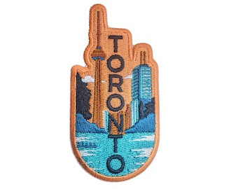 Toronto Canada 3.25" Travel Patch Embroidered Iron on Sew on Badge Souvenir Applique Motif Flag City Country