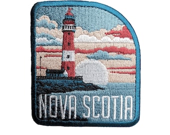 Nova Scotia Canada 3" Travel Patch Embroidered Iron on Sew on Badge Souvenir Applique Motif Flag