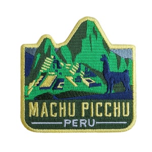 Machu Picchu Peru Travel Patch Embroidered Iron on Sew on Badge Souvenir Applique Motif