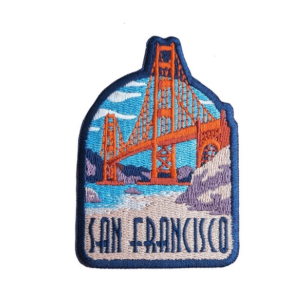 San Francisco Reise-Aufnäher, bestickt, zum Aufbügeln oder Aufnähen, Souvenir-Applikationsmotiv