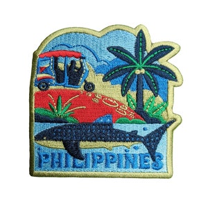 Philippines Travel Patch Embroidered Iron on Sew on Badge Souvenir Applique Motif Flag