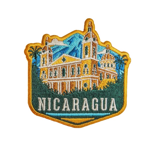 Nicaragua Travel Patch Embroidered Iron on Sew on Badge Souvenir Applique Motif Flag City Country