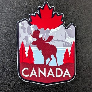 Sticker vinyle Canada 3 pouces, décalcomanie, bagage, ordinateur portable, carnet de notes, journal intime, cadeau, valise, imperméable, scrapbooking, casque, voiture, drapeau, vacances, agenda