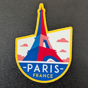 Paris France vinyle autocollant sticker bagages ordinateur portable cahier Journal cadeau valise étanche Scrapbooking casque voiture ville pays drapeau