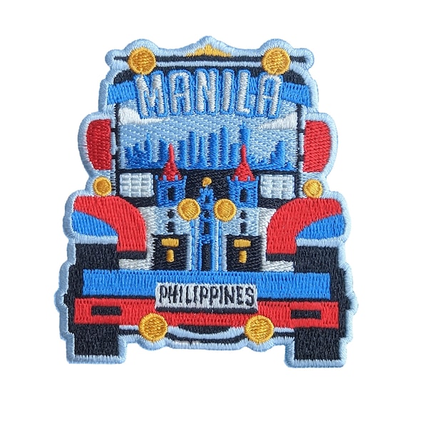 Manila Philippines Travel Patch Embroidered Iron on Sew on Badge Souvenir Applique Motif