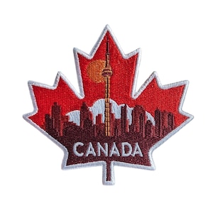 Canada 3" Travel Patch Embroidered Iron on Sew on Badge Souvenir Applique Motif