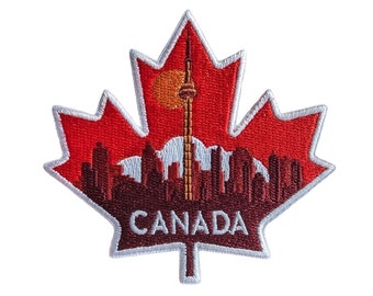 Canada 3" Travel Patch Embroidered Iron on Sew on Badge Souvenir Applique Motif