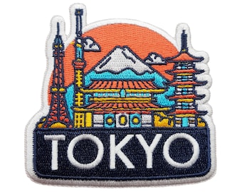 Patch de voyage Tokyo, Japon brodé fer à coudre insigne drapeau souvenir appliqué