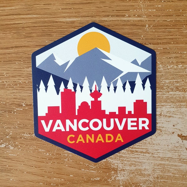 Vancouver Canada Vinyl Sticker Decal Luggage Laptop Notebook Journal Gift Suitcase Waterproof Scrapbook Helmet Car